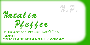 natalia pfeffer business card